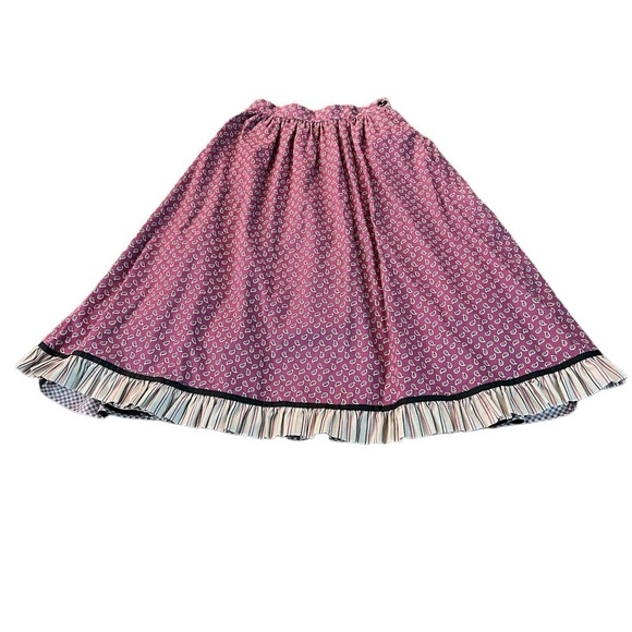 NOAH’S FLOOD DALLAS, TEXAS VINTAGE PAISELY, RUFFLED COOKS’S APRON SKIRT SIZE 5/6 - Picture 2 of 9